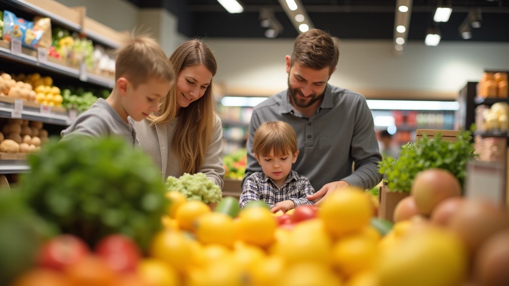 Haushaltsbudget-Darstellung mit Prozentsätzen für verschiedene Ausgabenkategorien, Lebensmittel deutlich hervorgehoben