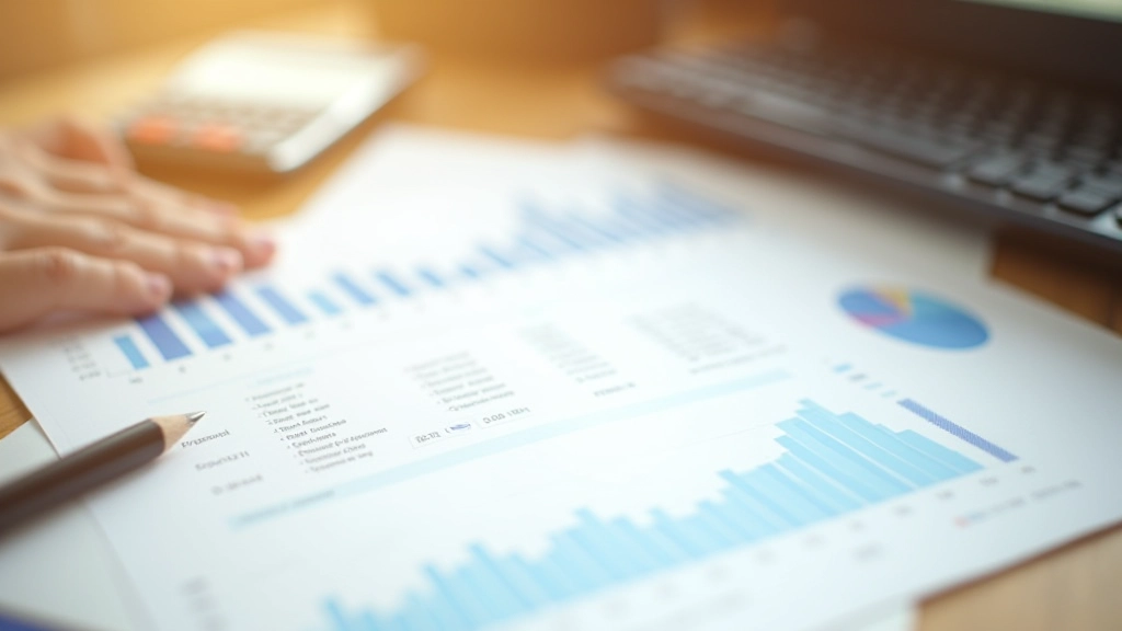 Statistikblatt mit Preisindexdaten und Grafiken auf Schreibtisch